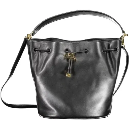 Leather Bucket Bag with Logo , female, Sizes: ONE SIZE - Ralph Lauren - Modalova