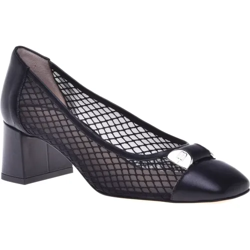 Court shoe in black mesh Baldinini - Baldinini - Modalova