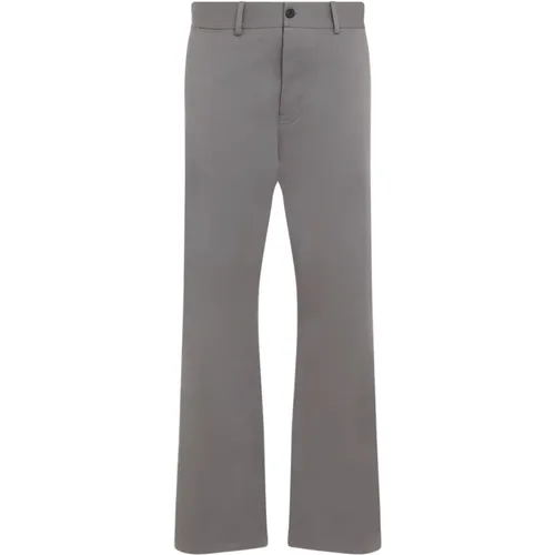 Wide Trousers, male, , Size: XL Antique Silver Trousers - Marni - Modalova