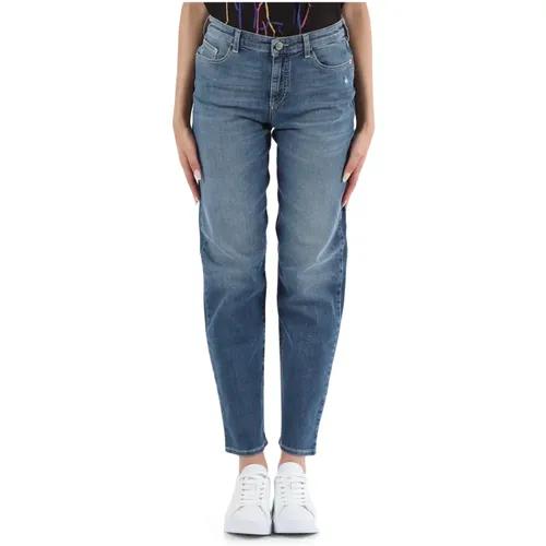 Slim Girl Fit Jeans mit Fünf Taschen , Damen, Größe: W26 - Emporio Armani - Modalova