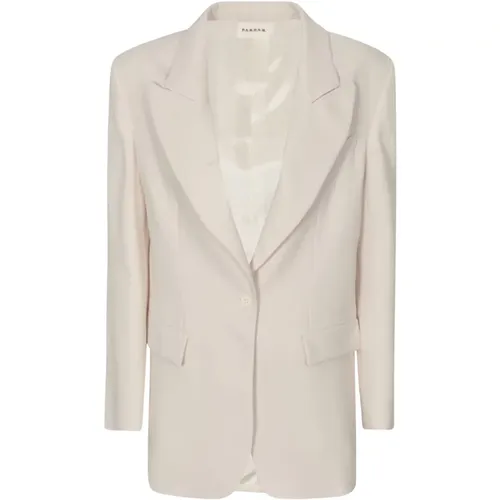 Blazers, female, , Size: XS Women's Clothing Outerwear Cream Noos - P.a.r.o.s.h. - Modalova