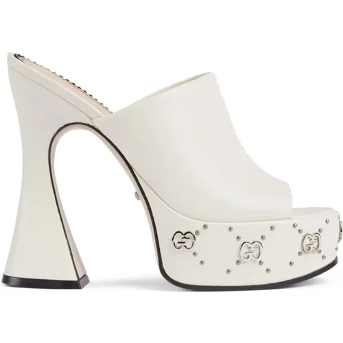 Platform Sandals with Double G Logo , female, Sizes: 7 UK - Gucci - Modalova