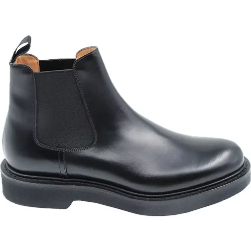 Chelsea Boots, male, , Size: 7 1/2 US Leather Boots with Elastic and Logo - Church's - Modalova