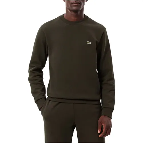 Grüner Basic Logo Pullover , Herren, Größe: S - Lacoste - Modalova