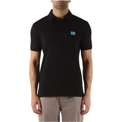 Slim Fit Cotton Polo with Front Logo Patch , male, Sizes: M - Hugo Boss - Modalova