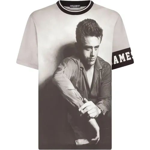 James Dean Tee Aw22 , male, Sizes: L, XL - Dolce & Gabbana - Modalova