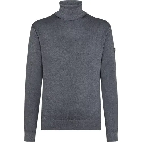 Turtlenecks, male, , Size: S Acid-Dyed Merino Wool Sweater - Peuterey - Modalova