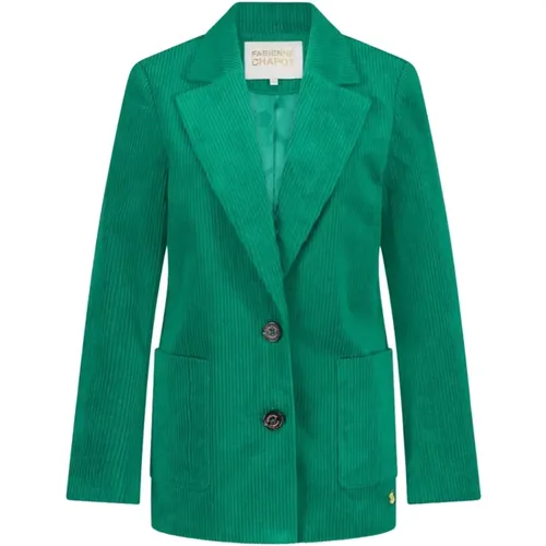 Corduroy Blazer with Clic Collar , female, Sizes: XS, S, M - Fabienne Chapot - Modalova