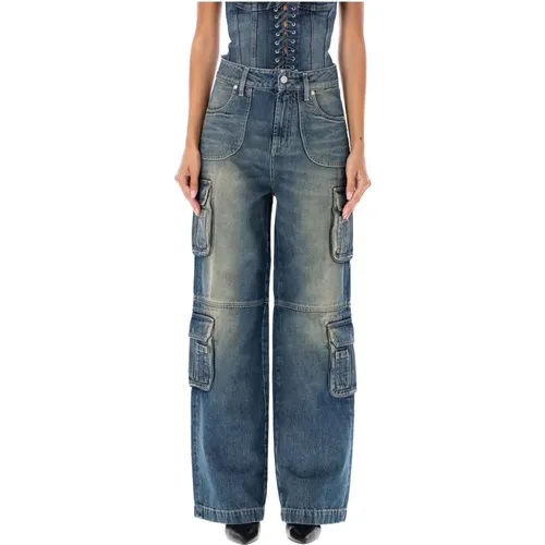 Denim Cargo Jeans Aw24 , female, Sizes: W27, W25, W28, W26 - Misbhv - Modalova