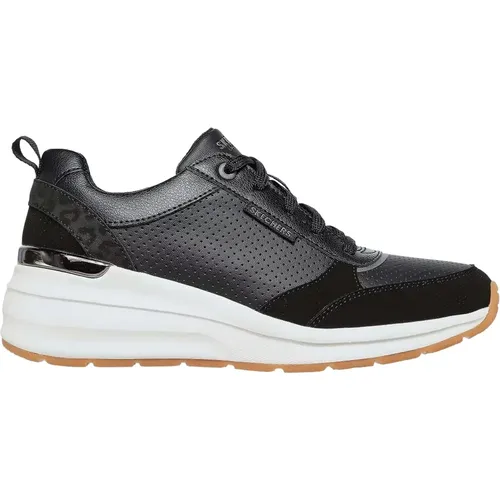 Perforierte Duraleather Sneakers , Damen, Größe: 37 EU - Skechers - Modalova