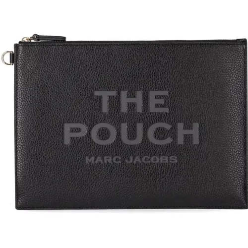 Schwarze Lederbeutel-Tasche mit Logo - Marc Jacobs - Modalova