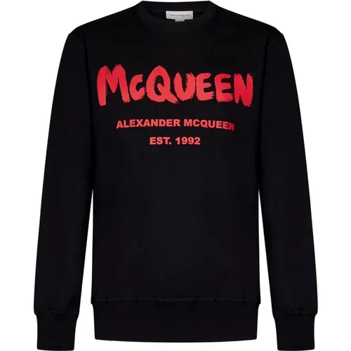 Sweatshirts, male, , Size: XL Sweatshirt with Red Logo - alexander mcqueen - Modalova