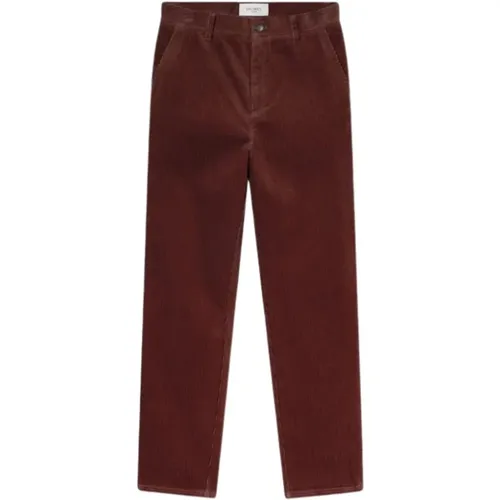 Straight Trousers, male, , Size: W29 Corduroy Pants - Fired Brick - Les Deux - Modalova