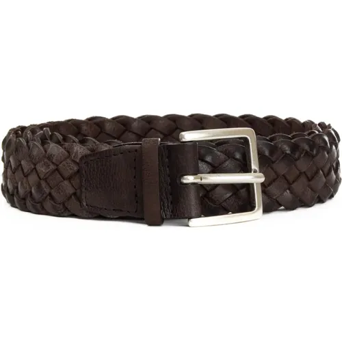 Leather Woven Belt , male, Sizes: 110 CM, 95 CM, 100 CM, 90 CM, 105 CM - Orciani - Modalova