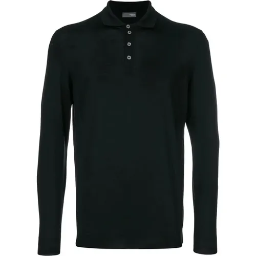 Schwarzes Merino Polo-Shirt , Herren, Größe: 3XL - Drumohr - Modalova