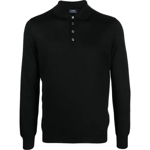 Luxury Cashmere Silk Polo Shirt , male, Sizes: 2XL - Barba - Modalova