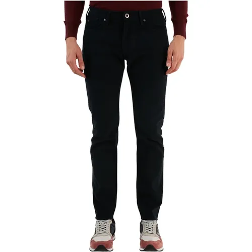 Slim-Fit Twill Baumwoll Jeans , Herren, Größe: W29 - Emporio Armani - Modalova