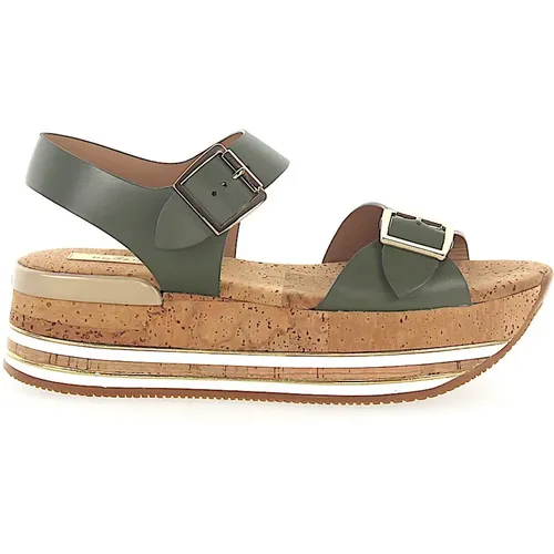 Stylish Leather Sandals , female, Sizes: 7 UK - Hogan - Modalova