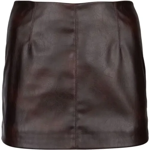 Leather Zip Skirt , female, Sizes: S, XS, 2XS - pinko - Modalova