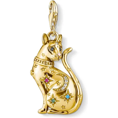 Cat Constellation Charm Gold Enamel , female, Sizes: ONE SIZE - Thomas Sabo - Modalova