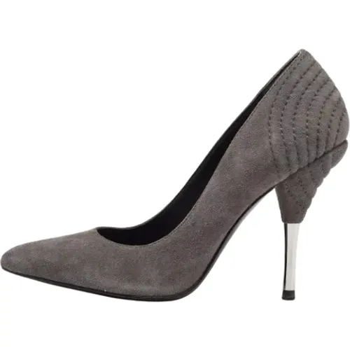 Pre-owned Pumps, female, , Size: 5 US Pre-owned Suede heels - Balmain Pre-owned - Modalova