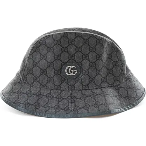 Canvas Fisherman Hat with Allover GG Logo , male, Sizes: M - Gucci - Modalova