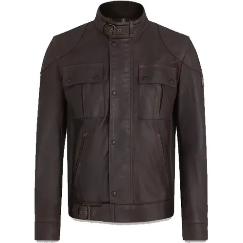 Vintage Leather Biker Jacket , male, Sizes: L, 2XL - Belstaff - Modalova