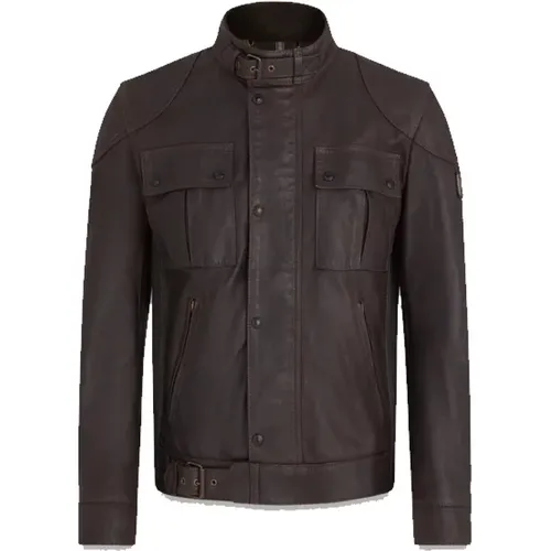 Vintage Leather Biker Jacket , male, Sizes: L - Belstaff - Modalova