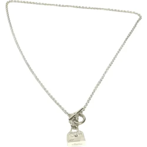 Pre-owned Jewellery, female, , Size: ONE SIZE Pre-owned Silver necklaces - Hermès Vintage - Modalova