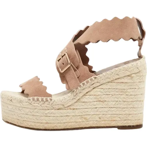 Pre-owned Suede sandals , female, Sizes: 4 UK - Chloé Pre-owned - Modalova