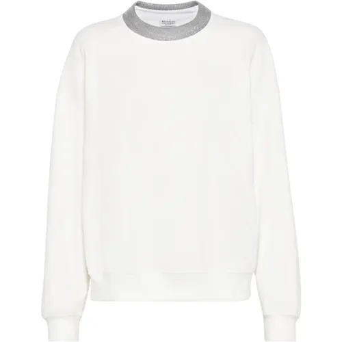 Beige Sweaters for Men , female, Sizes: M, XS, S - BRUNELLO CUCINELLI - Modalova