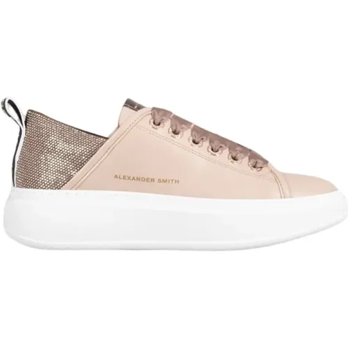 Sneakers, female, , Size: 9 US Nude Light Bronze Sporty Sneakers - Alexander Smith - Modalova