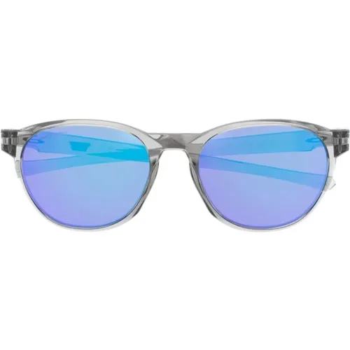 Purple Mirrored Square Sunglasses with Logo , unisex, Sizes: ONE SIZE - Oakley - Modalova