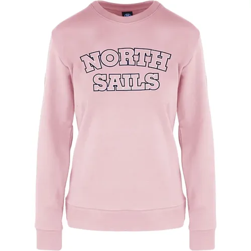 Damen Sweatshirt Rundhals Baumwolle Polyester , Damen, Größe: M - North Sails - Modalova