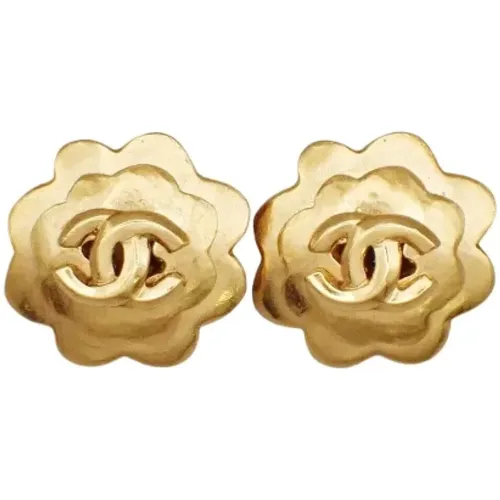 Pre-owned Jewellery, female, , Size: ONE SIZE Pre-owned Metal earrings - Chanel Vintage - Modalova