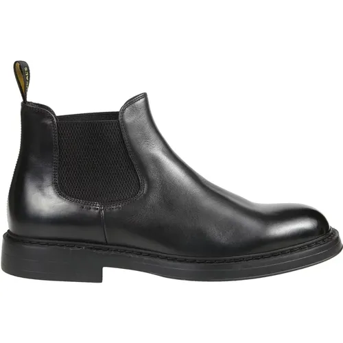 Chelsea Boots, male, , Size: 11 US Triumph Nero Leather Shoes - Doucal's - Modalova