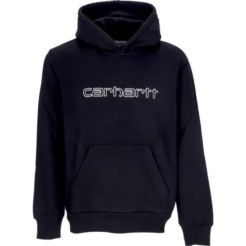 Hoodies, male, , Size: M Hooded Sweatshirt with Kangaroo Pocket - Carhartt WIP - Modalova