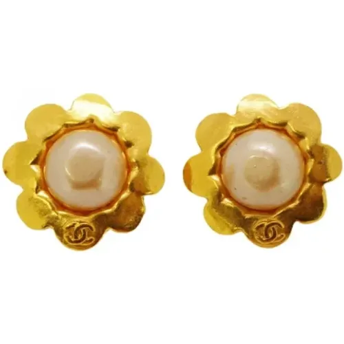 Pre-owned Jewellery, female, , Size: ONE SIZE Pre-owned Metal earrings - Chanel Vintage - Modalova