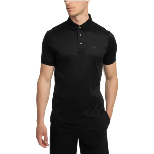Plain Polo Shirt with Logo , male, Sizes: S, M, L, XL - Emporio Armani - Modalova