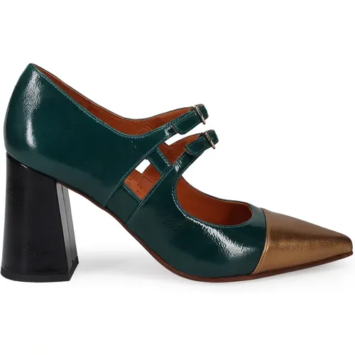 Bronze Green Black Leather Heels , female, Sizes: 3 UK, 7 UK, 4 UK, 4 1/2 UK - Chie Mihara - Modalova