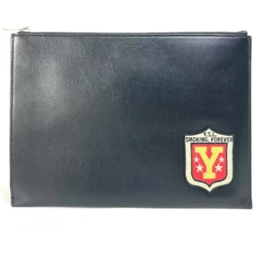 Pre-owned Clutches, female, , Size: ONE SIZE Pre-owned Leather clutches - Yves Saint Laurent Vintage - Modalova