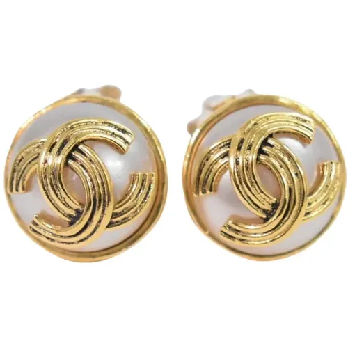 Pre-owned Jewellery, female, , Size: ONE SIZE Pre-owned Metal earrings - Chanel Vintage - Modalova