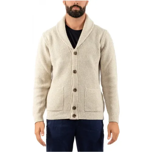 Mens Cardigan in Classic Style , male, Sizes: S, M, L - Daniele Fiesoli - Modalova