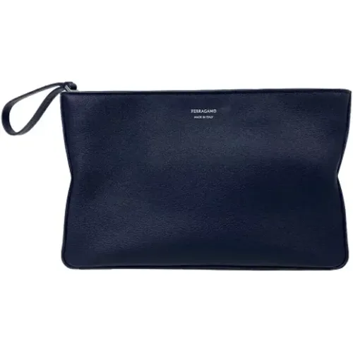 Pre-owned Leather clutches , female, Sizes: ONE SIZE - Salvatore Ferragamo Pre-owned - Modalova