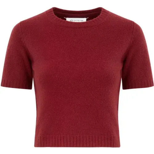 Bordeaux Wool Sweater , female, Sizes: S - Maison Margiela - Modalova