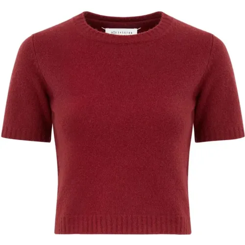Bordeaux Wool Sweater , female, Sizes: S, M - Maison Margiela - Modalova