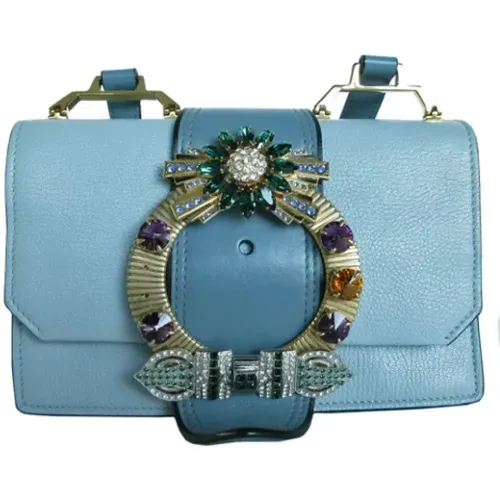 Pre-owned Cross Body Bags, female, , Size: ONE SIZE Pre-owned Leather shoulder-bags - Miu Miu Pre-owned - Modalova