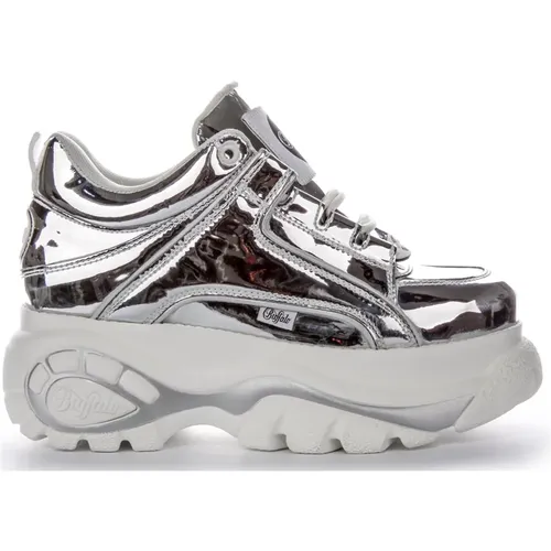Silver Metallic Platform Shoes Women , female, Sizes: 7 UK, 5 UK, 6 UK - Buffalo - Modalova