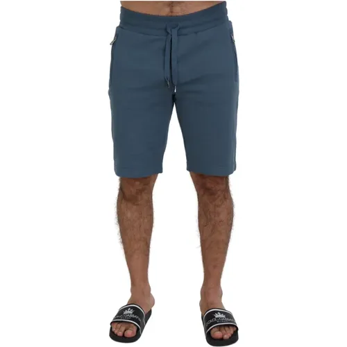 Blaue Baumwoll-Bermuda-Casual-Shorts , Herren, Größe: M - Dolce & Gabbana - Modalova