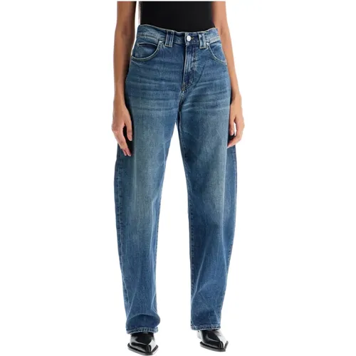 Vintage Egg Fit Denim Jeans , Damen, Größe: W25 - pinko - Modalova